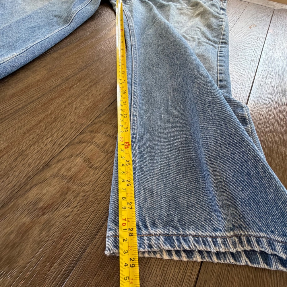 Vintage LL Bean 100% Cotton Elastic Waist Men's 42x29 Denim Jeans Relaxed Fit - Picture 9 of 10